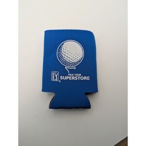 PGA‎ Tour Superstore Blue Golf Can Cooler Sleeve Koozie Drink Holder Play Golf